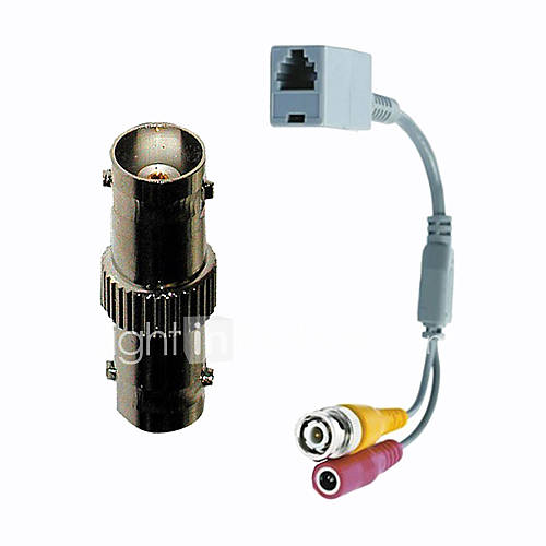 RJ12 to BNC Adapter Coupler with BNC Female to Female Barrel Connector