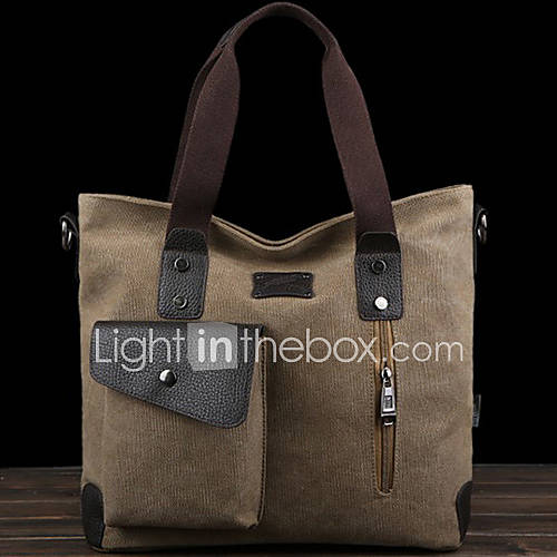 Mai Dou Dou Mens New Casual Canvas Single Shoulder Corssbody Multifunction Tote(Coffee)