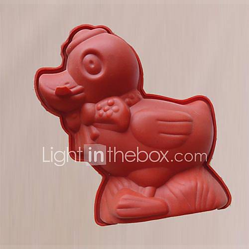 Lovely Cartoon Duck Shape Cake Baking Moulds, Silicone Material, Random Color
