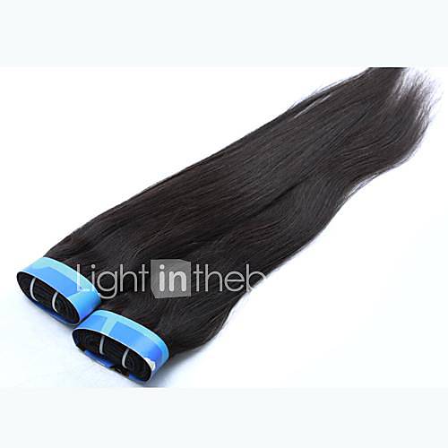 18 Inch 4Pcs 1B Grade 4A Indian Virgin Straight Human Hair Extension