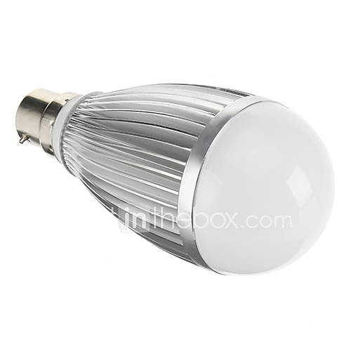 B22 7W COB 359LM 2821K Warm White Light LED Globe Bulb  Silver (95 265V)