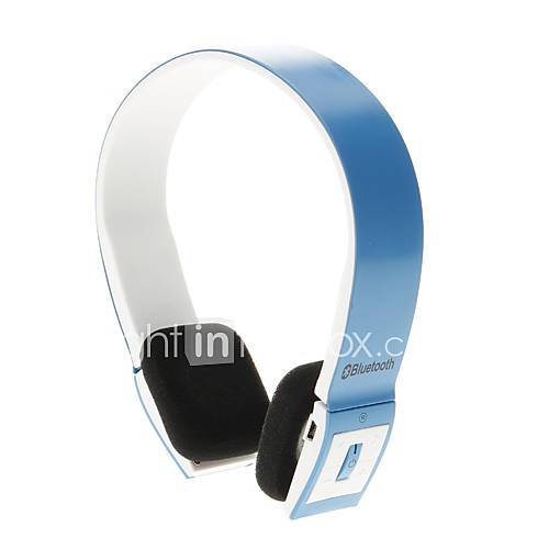 8086 Bluetooth Headset Music On ear Earphone for Iphone Ipad Computer (Blue)