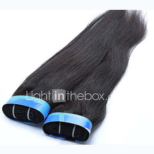 14 Inch 4Pcs 1B Grade 4A Indian Virgin Straight Human Hair Extension