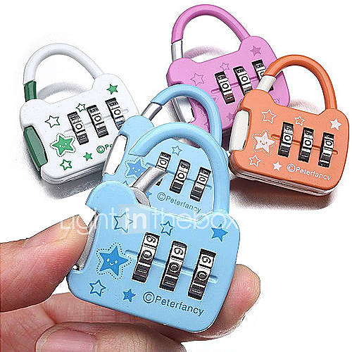 Mini Quick Lock Cartoon Coded Lock(Random Color)