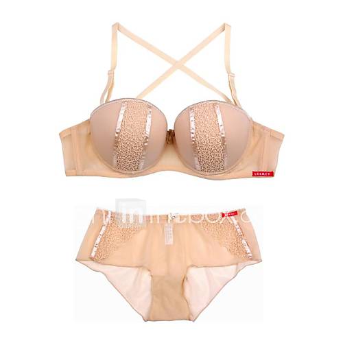 Womens Sexy Luxury Royal Crossing Straps Bra Set(2 Colors)