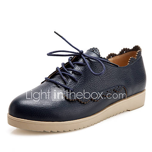 XNG 2014 Casual Brock Fresh Retro British Style Flat Shoes (Dark Blue)