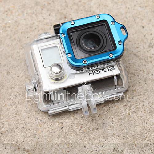 Blue Aluminum Alloy Lens Ring with Screw driver for GoPro Hero3