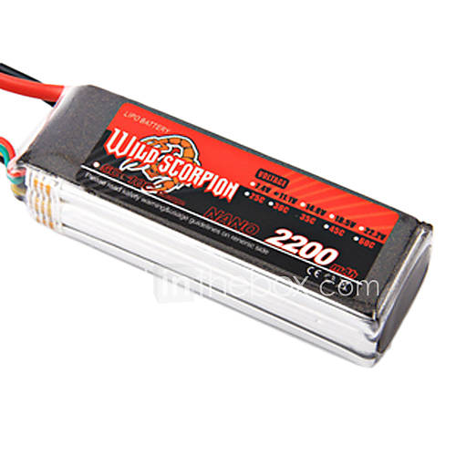 Wild Scorpion 22.2V 2200mAh 60C Li po Battery(T Plug)