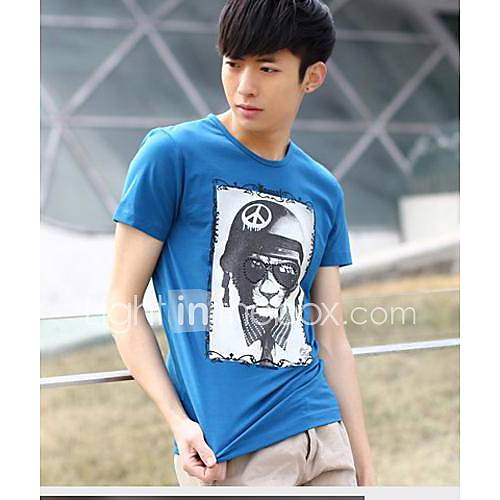 Mens New Neck Slim Short Sleeve Leisure Top