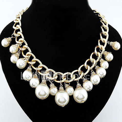 Womens Euramerican Fashion Pearls Alloy Necklace