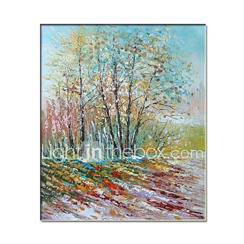 Hand Painted Impression Landscape Oil Painting with Stretched Frame Ready to Hang