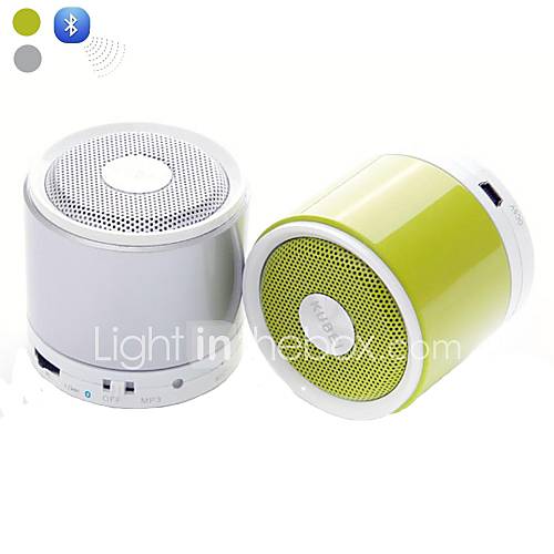 KUBEI 288i Mini Portable V2.1 Bluetooth Speaker TF/MIC (Silver/Green)