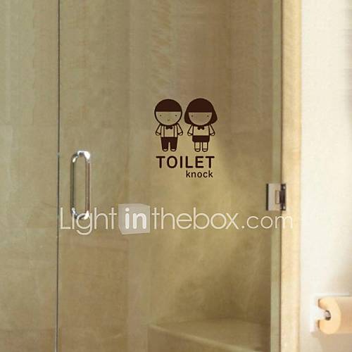 People Bathroom Series Paste Wall Stickers