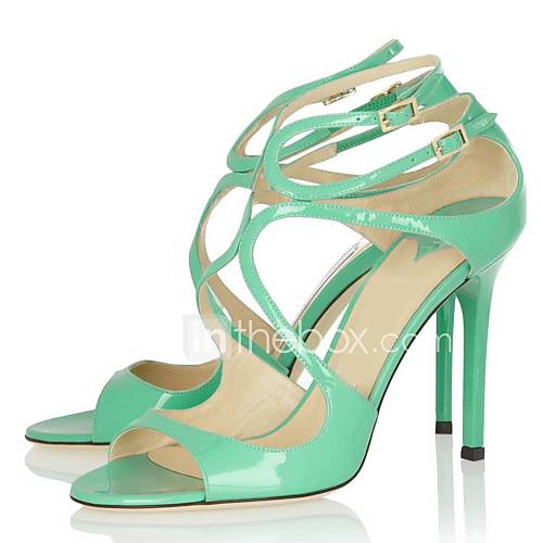 Patent Leather Womens Stiletto Heel Heels Sandals Shoes