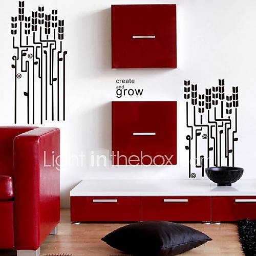 Botanical The Wheat Growth Wall Stickers