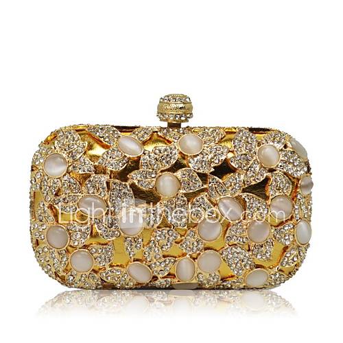 Female Gorgeous Opal with Austria Rhinestones/Crystal Evening Handbags/ Clutches