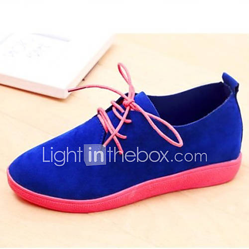 Suede Womens Flat Heel Comfort Fashion Sneakers Shoes (More Colors)