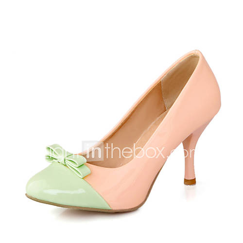 Leatherette Womens Stiletto Heel Heels Pumps/Heels Shoes With Bowknot (More Colors)