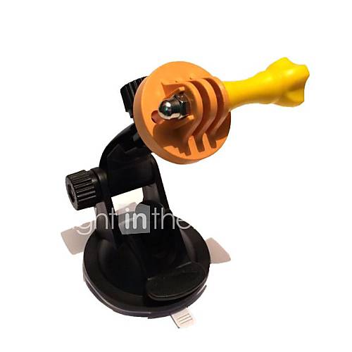 Car Glass Suction Cup with Yellow Tripod Mount Screw for GoPro HD HERO 3/3/2