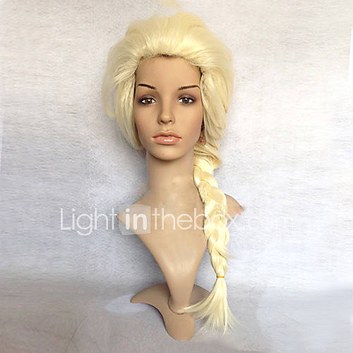 Frozen Snow Queen Princess Elsa Golden Cosplay Wig