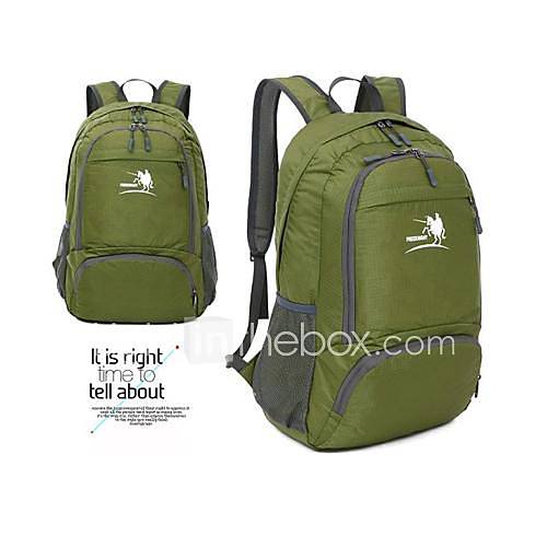 Outdoors Nylon Black Waterproof Foldable 35L Hiking Backpack