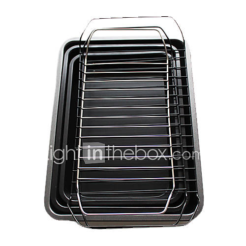 10 Stainless Steel Roasting Pans, W39cm x L25cm x H7cm