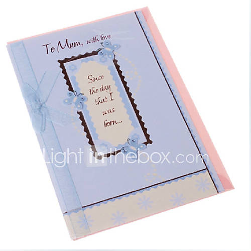 Blue Side Fold Greeting Card with Butterfly for Mothers Day