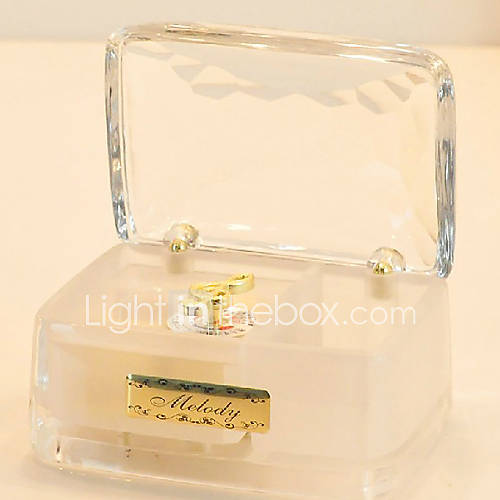 Transparent Cuboid Acrylic Music Box