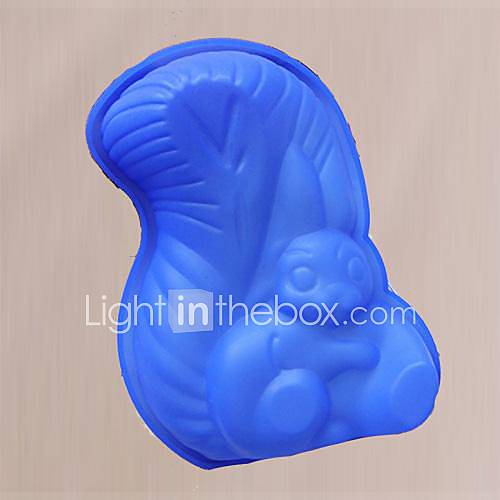 Lovely Cartoon Squirrel Shape Cake Baking Moulds, Silicone Material, Random Color