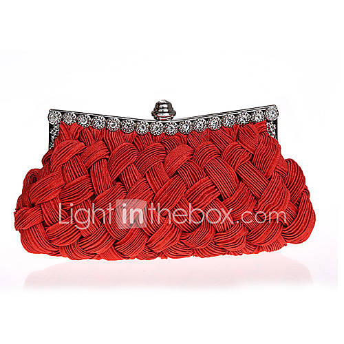 ONDY NewFold Knit Texture Diamond Evening Bag (Red)