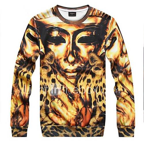 Mens 3D Series Pharaohs of Egypt Printing Fashion Fleece