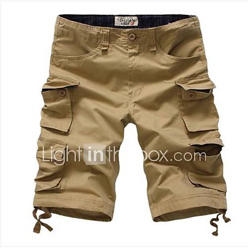 Mens Summer Loose Fit Casual Short Multi Pocket Cargo Shorts