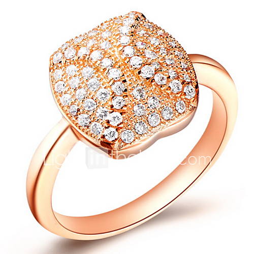 Stylish Sliver Or Gold With Cubic Zirconia Irregular Womens Ring(1 Pc)