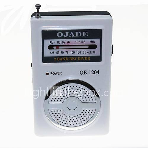 OJADE OE 1205 FM/AM Radio Receiver   White