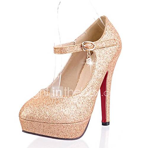 Sparkling Glitter Womens Stiletto Heel Mary Jane Pumps/Heels with Rhinestone Shoes(More Colors)
