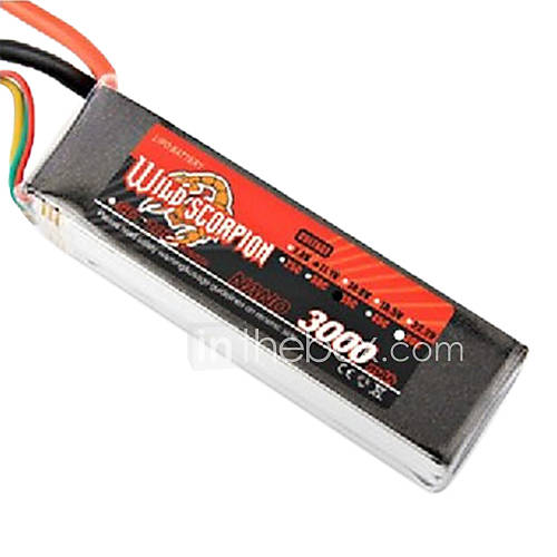 Wild Scorpion 14.8V 3000mAh 35C Li po Battery(T Plug)