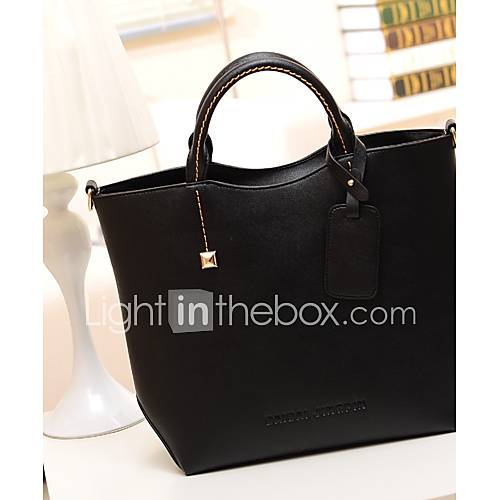 Fenghui WomenS Black Cross Pattern Pu Leather Shoulder Bag CrossbodyMessenger Tote