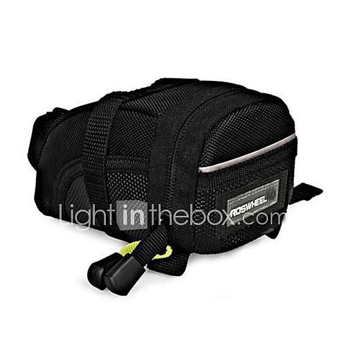 Cycling 1680D Polyester Black S M L Size Shockproof Wearproof Outdoors Bike Saddle Bag