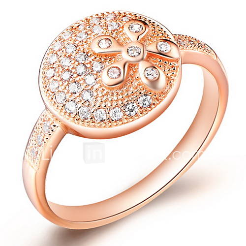 Vintage Style Sliver Or Gold With Cubic Zirconia Round Womens Ring(1 Pc)