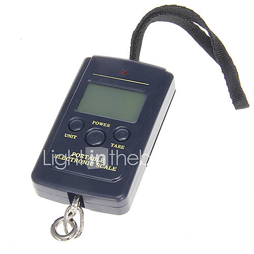 Portable Temperature Display Electronic Fishhook Hanging Digital Scale (40kg / 10g / 2 x AAA)