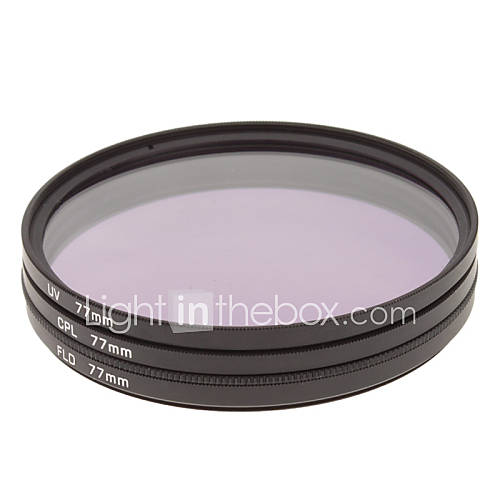 CPL UV FLD Filter Set for Camera with Filter Bag (77mm)