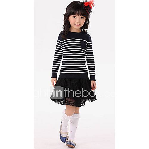 Girls Lovely Stripes Cotton Long Sleeve Sweaters