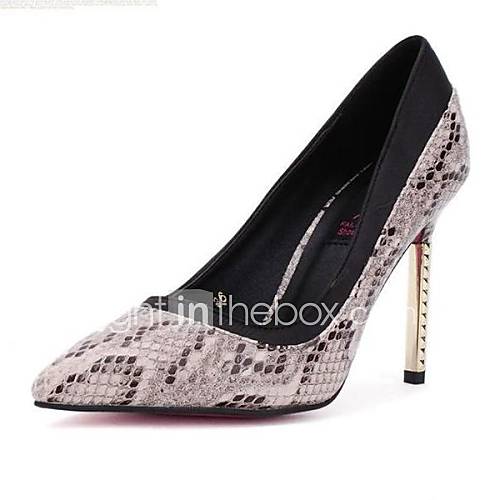 Faux Leather Womens Stiletto Heel Pointed Toe Pumps/Heels with Bowknot Shoes (More Colors)