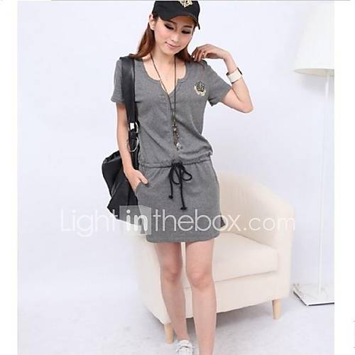 Womens Fashion Leisure Joker Mini Dresses