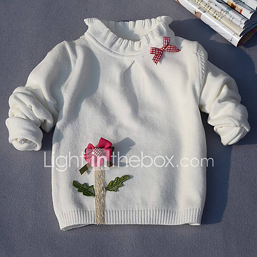 Girls Lovely Bowknot Stringy Selvedge Sweaters