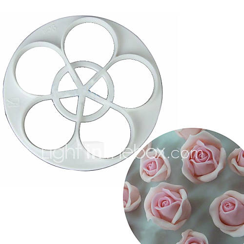 Rose Shaped Silicone Cake Decorating and Fondant Tools Set of 6