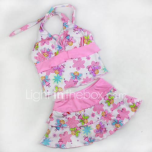 Girls Cute Floral Print Tankinis Baby Swimwear