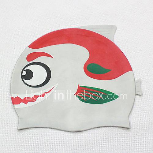 Childrens Waterproof Cartoon Shark Swim Cap