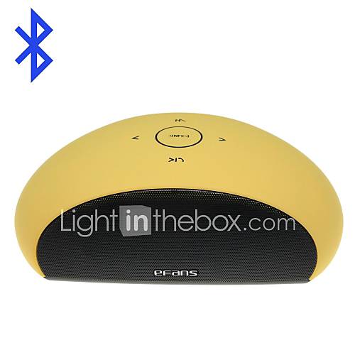 EFANS E450 Touch Ultra Portable Stereo Wireless Bluetooth v3.0 Speaker Audio w/ 3.5mm Aux In Matte Surface (Yellow)