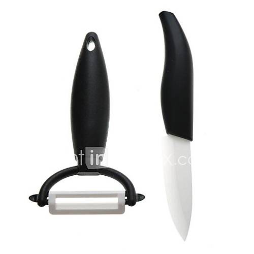 Kitchen 3 inch Ceramic Knife and Peeler Set